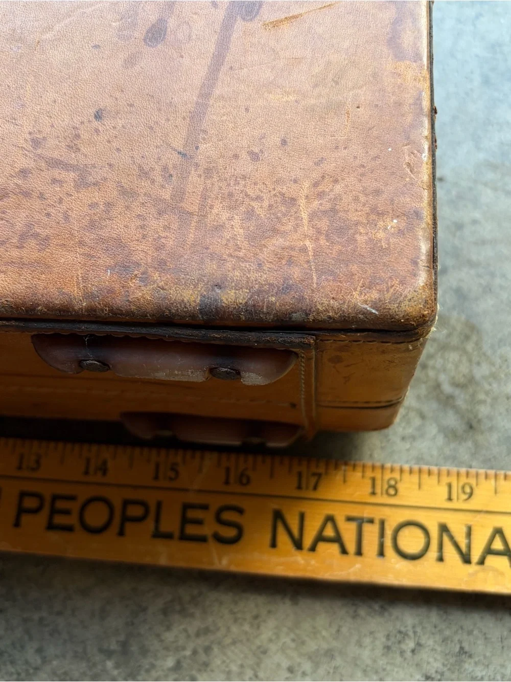 Vintage Hartmann Hard Sided Tan Belting Leather Briefcase Combination Lock  Good